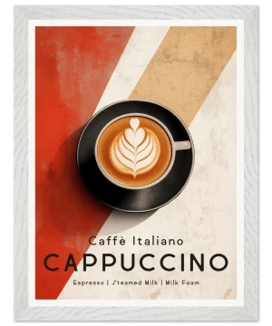 Stylish coffee bean heart poster in a heart design, perfect for kitchen wall art