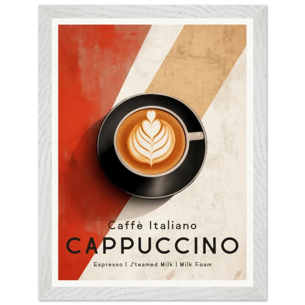 Stylish coffee bean heart poster in a heart design, perfect for kitchen wall art