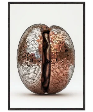 Disco Ball Coffee Bean Poster