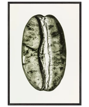 Green Gyotaku Coffee Bean Print