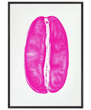 Pink Gyotaku Coffee Bean Print