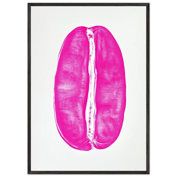 Pink Gyotaku Coffee Bean Print