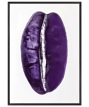 Purple Gyotaku Coffee Bean Print