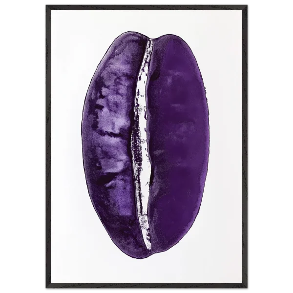 Purple Gyotaku Coffee Bean Print